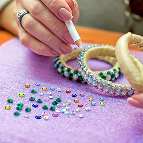 8 Boxes Nagel Kunst Strass, Mix GröÃe Nagel Perlen Glitter Strass Stein,3D Nagel Dekoration mit 1 Stück Wachs Stift Strass Picker und Pinzette,DIY Handwerk Schmuck Kleidung Nail Art Strass – Bild 5