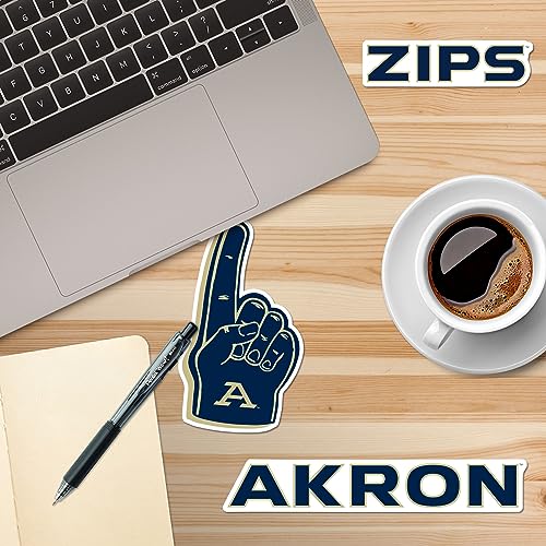 Image of University of Akron 8ct Vinyl Large Deluxe Stickers Variety Pack - Laptop, Water Bottle, Scrapbooking, Tablet, Skateboard, Indoor /Outdoor - Set of 8