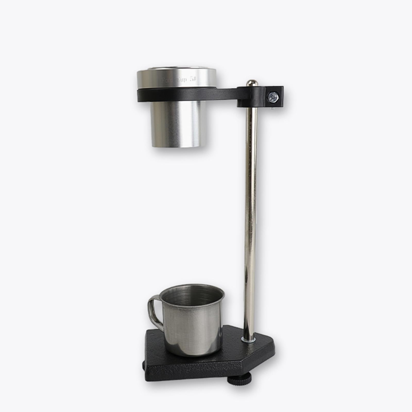 Tazza di Viscosità da Tavolo, Viscosimetro per Liquidi, Volume Tazza 100 Ml, Apertura 1,9/2,53/3,4/4,12/5,2 Mm, con Staffa di Sollevamento, Tazza Ford per Vernici, Lacche E Inchiostri
