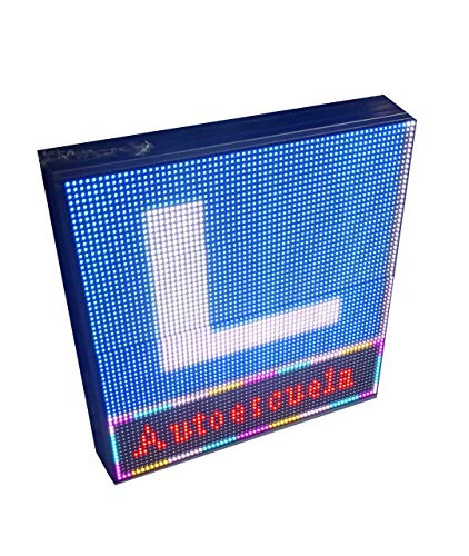 Rótulo LED programable para Autoescuelas (64x96 cm doble cara) RGB/Pantallas electrónicas/Carteles LED/Letreros publicitarios RGB L autoescuela