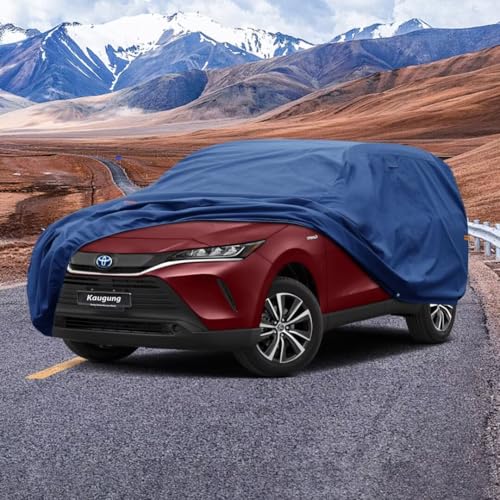 Image of Kaugung Heavy Duty SUV Cover Custom Fit for Toyota Venza (2008-2025),SUV Car Cover Waterproof All Weather with Anti-Theft Lock,Sun, Rain, Dust & Snow Protection.(USA Warehouse,Within 3-7 Days)
