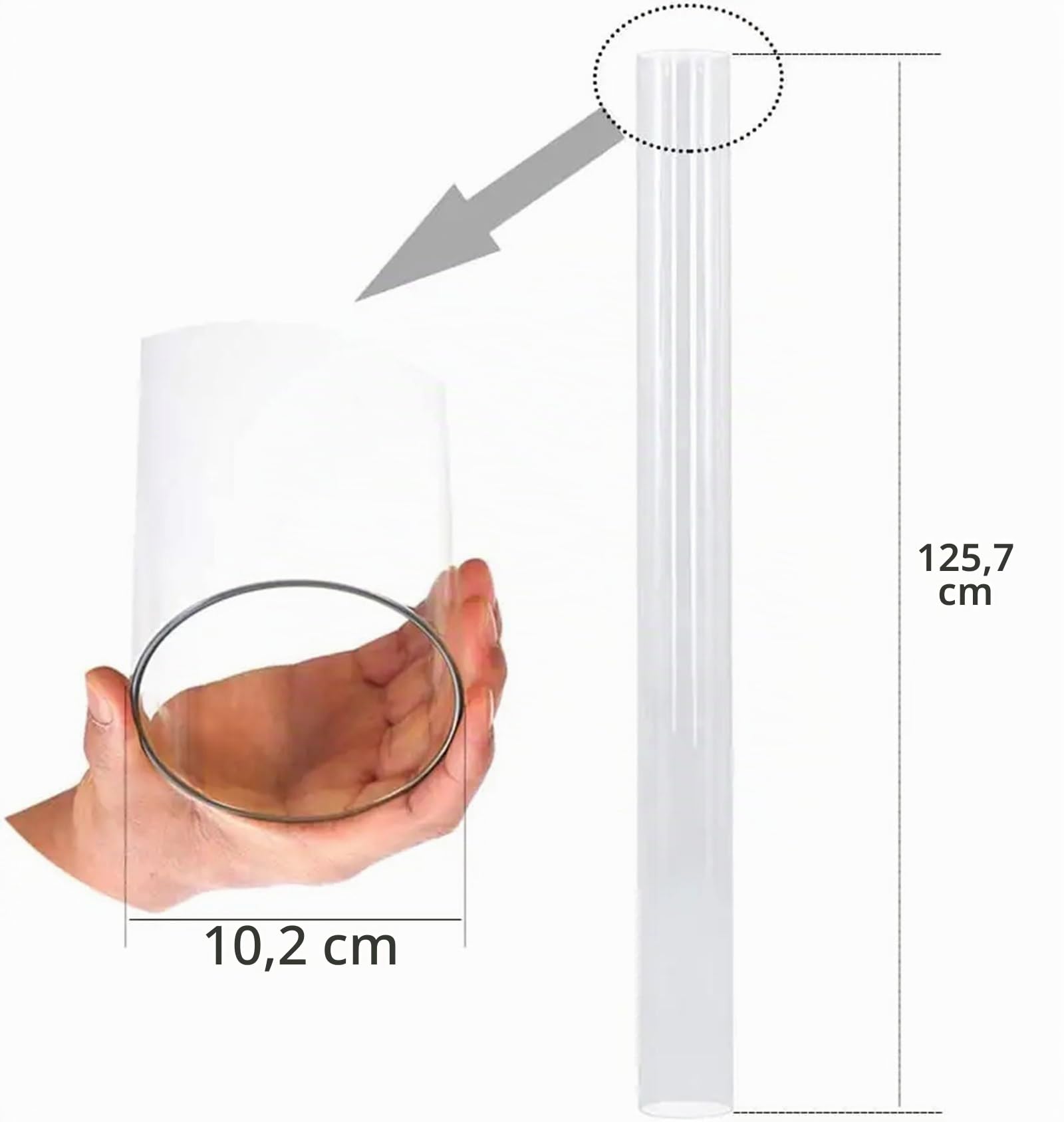 Tubo De Vidrio De Repuesto - Reemplazo Del Tubo De Vidrio Del Calentador De Patio - Accesorios Calefacción De Gas