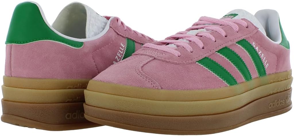 adidas Gazelle Bold Womens Shoes Size 9.5, Color: True Pink/Green/White-Pink - Image 2
