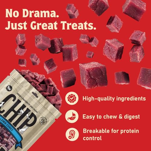 Image of Chip Chops Lamb Cubes Dog Treats, High Protein Low Fat Healthy Snacks, Training & Reward Treats, Suitable for All Dog Breeds 250g - Pack of 1