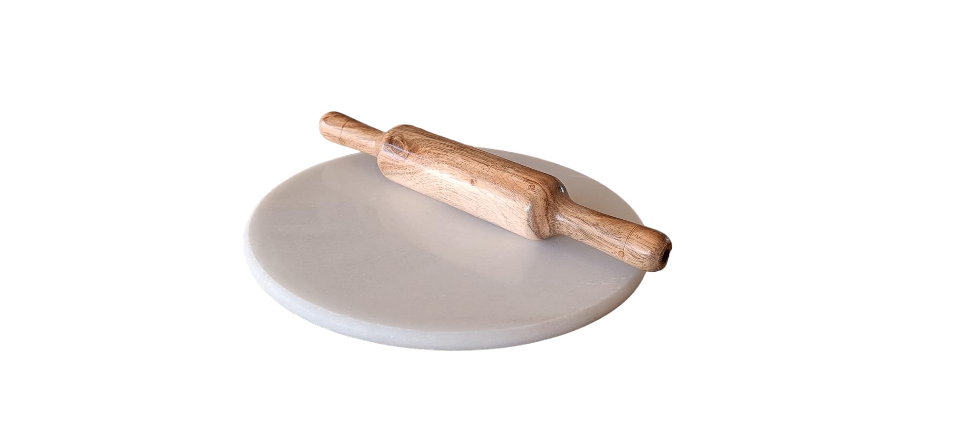 EAKDANT PRODUCT® Marble Rolling Board/Marble Chakla and Wooden Belan/Marble Roti Maker - 9 Inch (White) (B09WMXS48M) Amazon Price History, Amazon Price Tracker