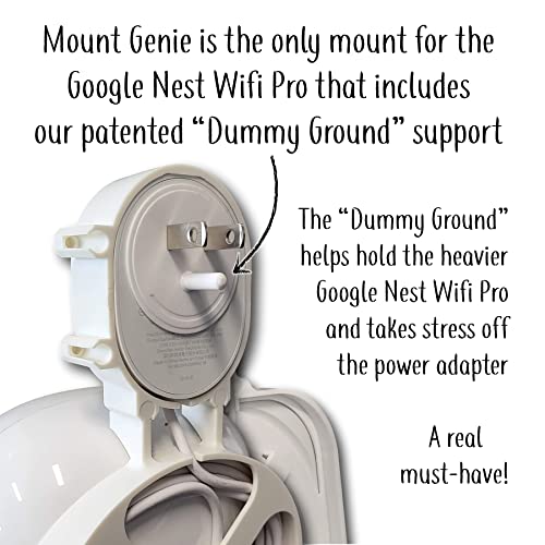 Image of The Nest WiFi Pro Genie Wall Mount Outlet Holder Stand (3-Pack) | Lowest Profile | Open Access | No Messy Screws or Tape | Reinforced Support | Horizontal and Vertical Outlets