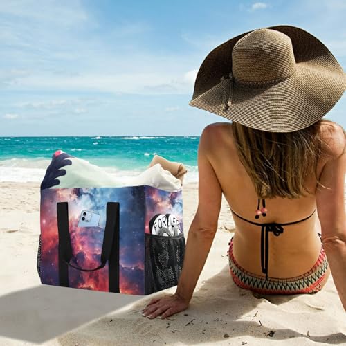 Close Up Galaxy Large Tote Bags for Women Canvas Tote Purse Reusable Grocery Bags Top Handle Handbags for Travel, Work2