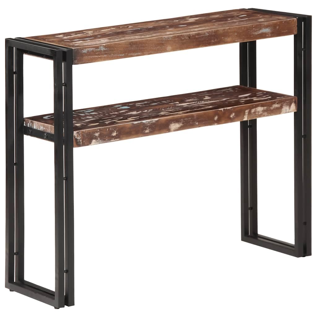 Mesa consola de madera maciza para salon y pasillo estrecho