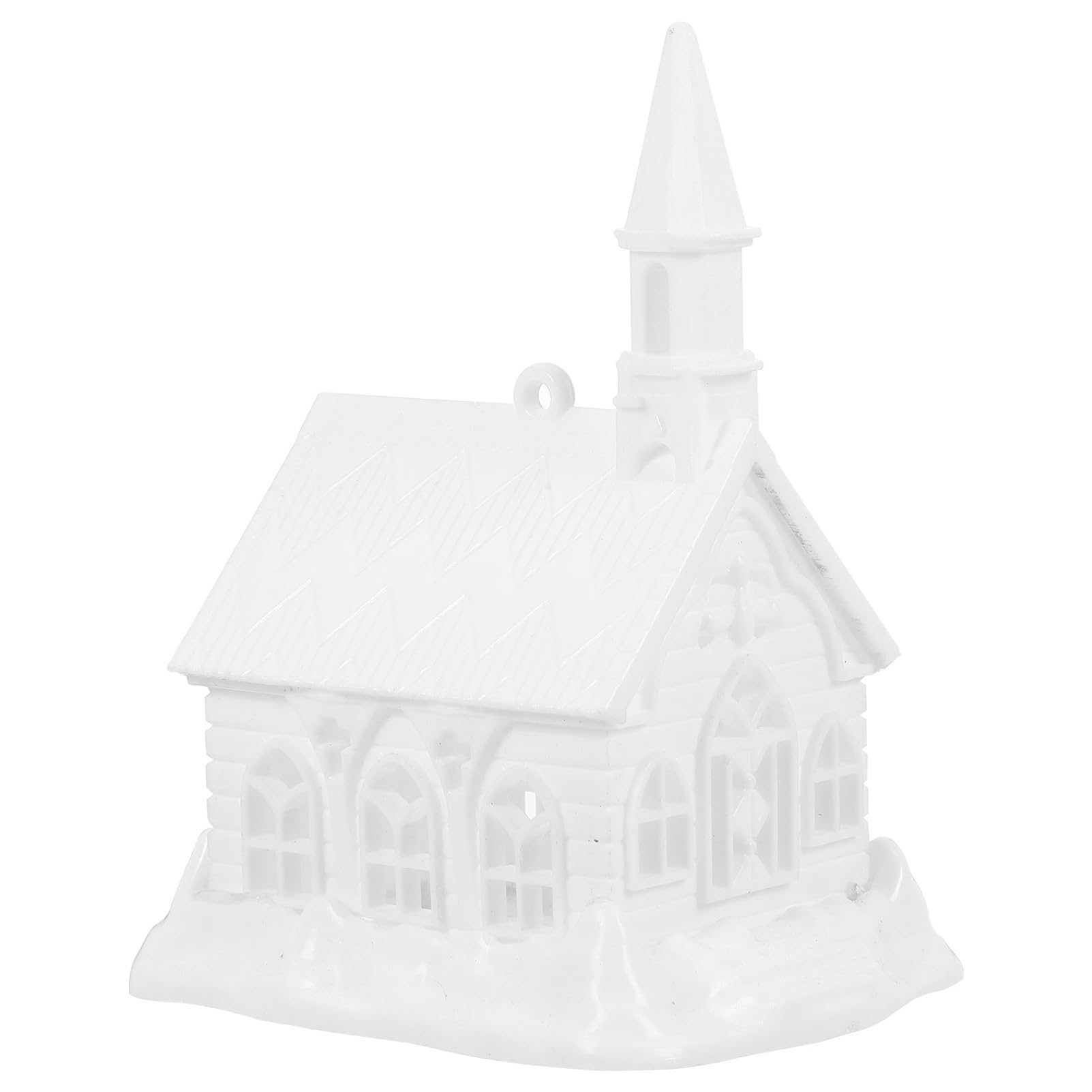 Abaodam Xmas Miniature Model House Plastic Mini House Model Desktop Charm Garden Charm