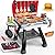 Bstoyder Kids Play Kitchen Toys, Kids BBQ Grill Kitchen Playset with Smoke, Sound & Light, Pretend Play Food Toys Cooking Set, 2-Layer Barbecue Outdoor Play Grill Toy Gift for Toddler Boys Girls 3-5