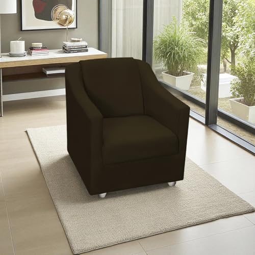 Melhor Poltrona Decorativa para Sala: Top 10 Melhores em 2025 10 Poltrona Para Sala Decorativa Cadeira Reforçada Para Recepção Consultório Escritório Pé Cromado - Clique E Decore (Marrom)