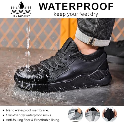Image of Steel Toe Work Shoes for Men Women丨Non Slip Waterproof Safety Sneakers