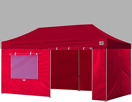 Miniatura 15 de Eurmax - Kit de paredes con cierre para toldo de 10 x 20 pies, con ventana de malla y puerta enrollables, solo 4 paredes (color blanco)