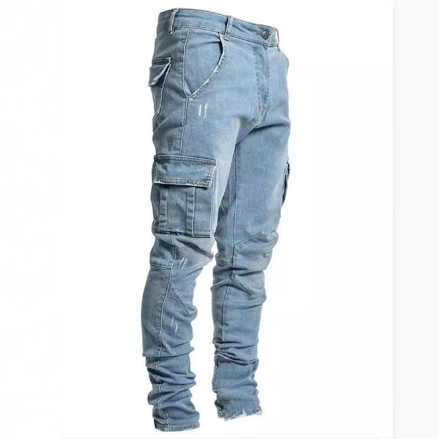 New Denim Jeans for Men with Side Pockets, Small feet, and Tight fit3