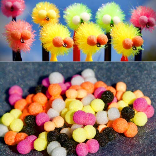 Pre Formed Booby Eyes,Fly Tying, Trout Flies (White, 5mm)