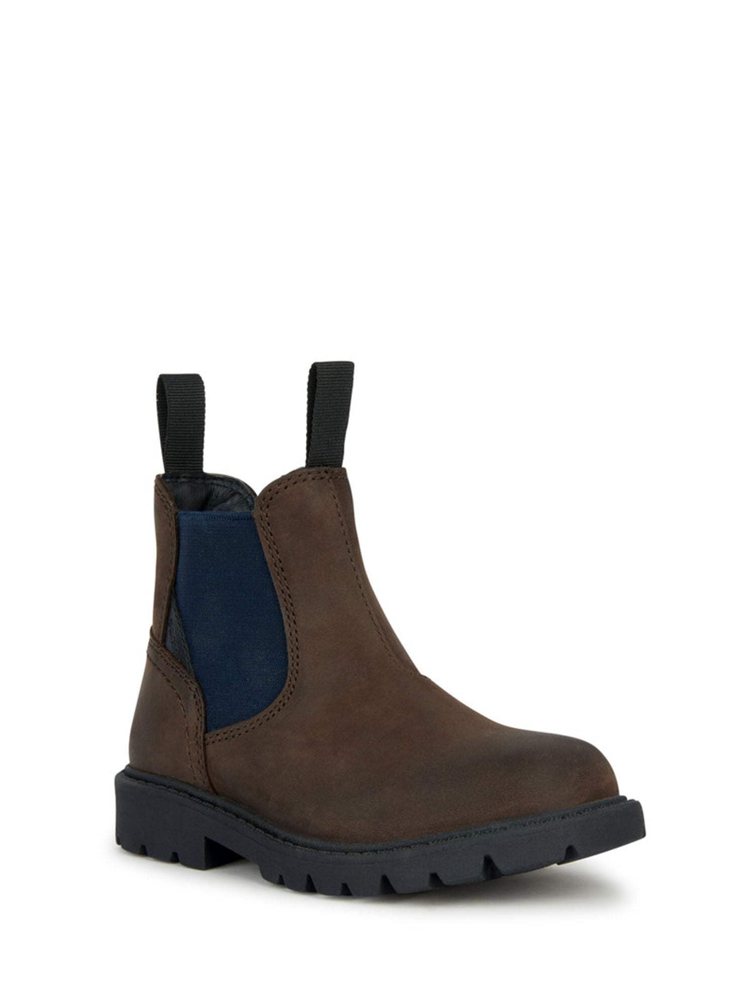 Geox Garçon J Shaylax Boy Ankle Bateau, Brown Navy, 33 EU