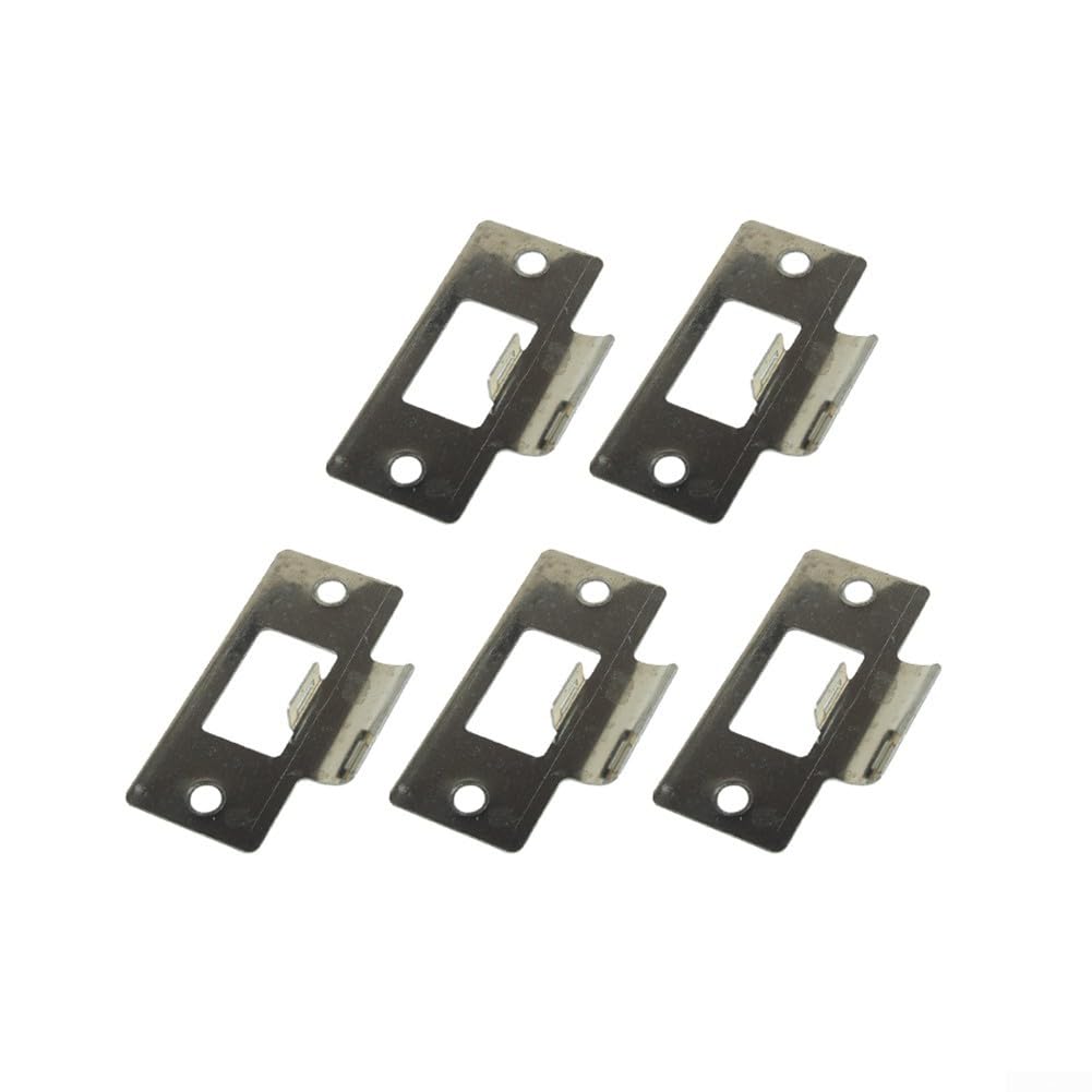 Adjustable Door Strike Plates for Tubular Latches Complete 510pc Stainless Steel Set (5pc)