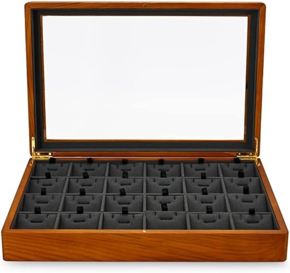 Jewelry Box Multifunctional Jewelry Box Wooden Jewelry Storage Box Microfiber Ring