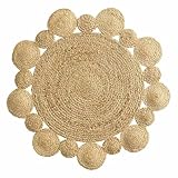 Matière : Jute Paris Prix Tapis Déco Rond en Jute Cordou 90cm Naturel