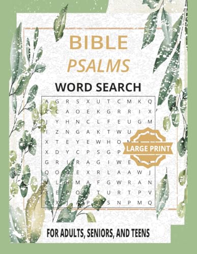 Bible Psalms Word Search: Word Searches With Large Print Words From The Book of Psalms | 8.5x11 inches, 129 pages | 60+ puzzles, 14 Words Per Puzzle | ... Bible Study Companions, and Free Times