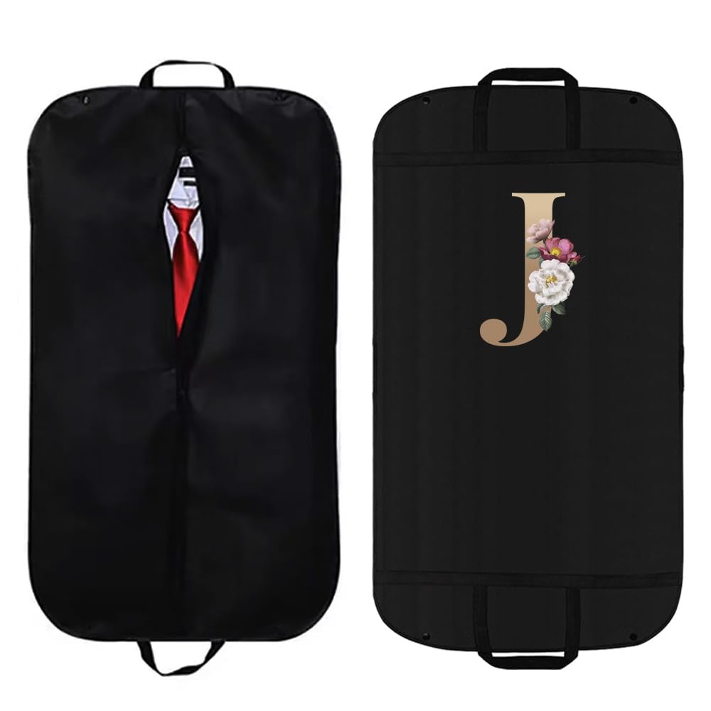 Finding Case Gold Zip Up Hanging Suit Dress Coat Garment Bag Clothes Cover Dustproof Storage Suit Carrier Protector Bags, ( J)