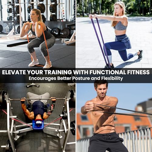 Functional Fitness Pull Up Bands Resistance Bands | Exercise Bands for Working Out | Long Stretch Bands for Exercise, Training Bands, Resistance Bands for Stretching - Image 3