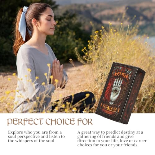 Image of PATPATTarot del Toro Tarot Deck & Guidebook, Party Game Card Deck, Beginners Tarot Deck for Divination and Spiritual Guidance, Dark Fantasy Aesthetic Tarot Deck