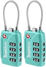 SharkByte TSA Kofferschloss – 2er-Pack, 4-stellig, genehmigt für Reisen & Gepäck