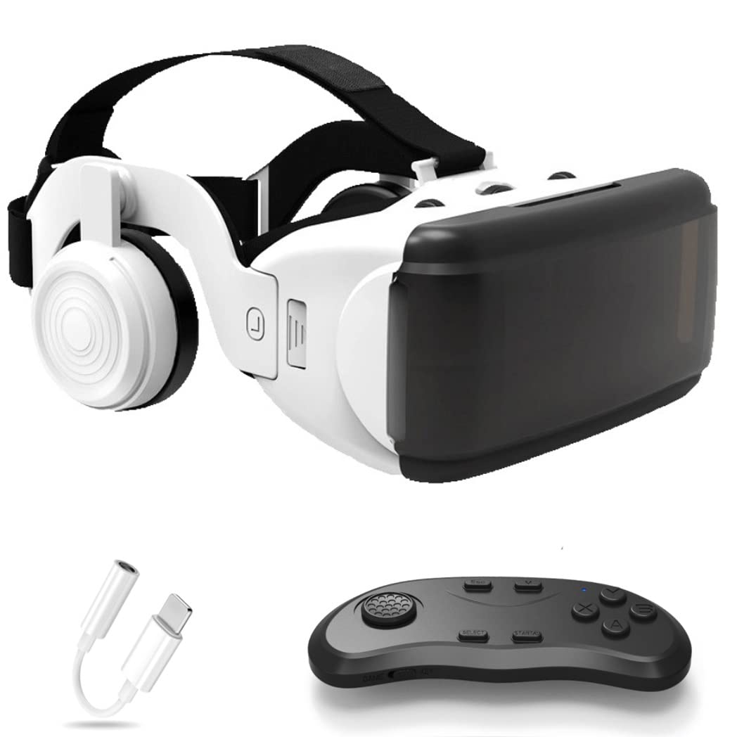 Okulary VR, zestaw słuchawkowy z wirtualnej rzeczywistości, zestawy słuchawkowe VR obsługujące Android i IOS, połączenie Bluetooth do iPhone 13 Pro Max/13 Pro/12/11, do Samsung Galaxy S21, Huawei, Xiaomi