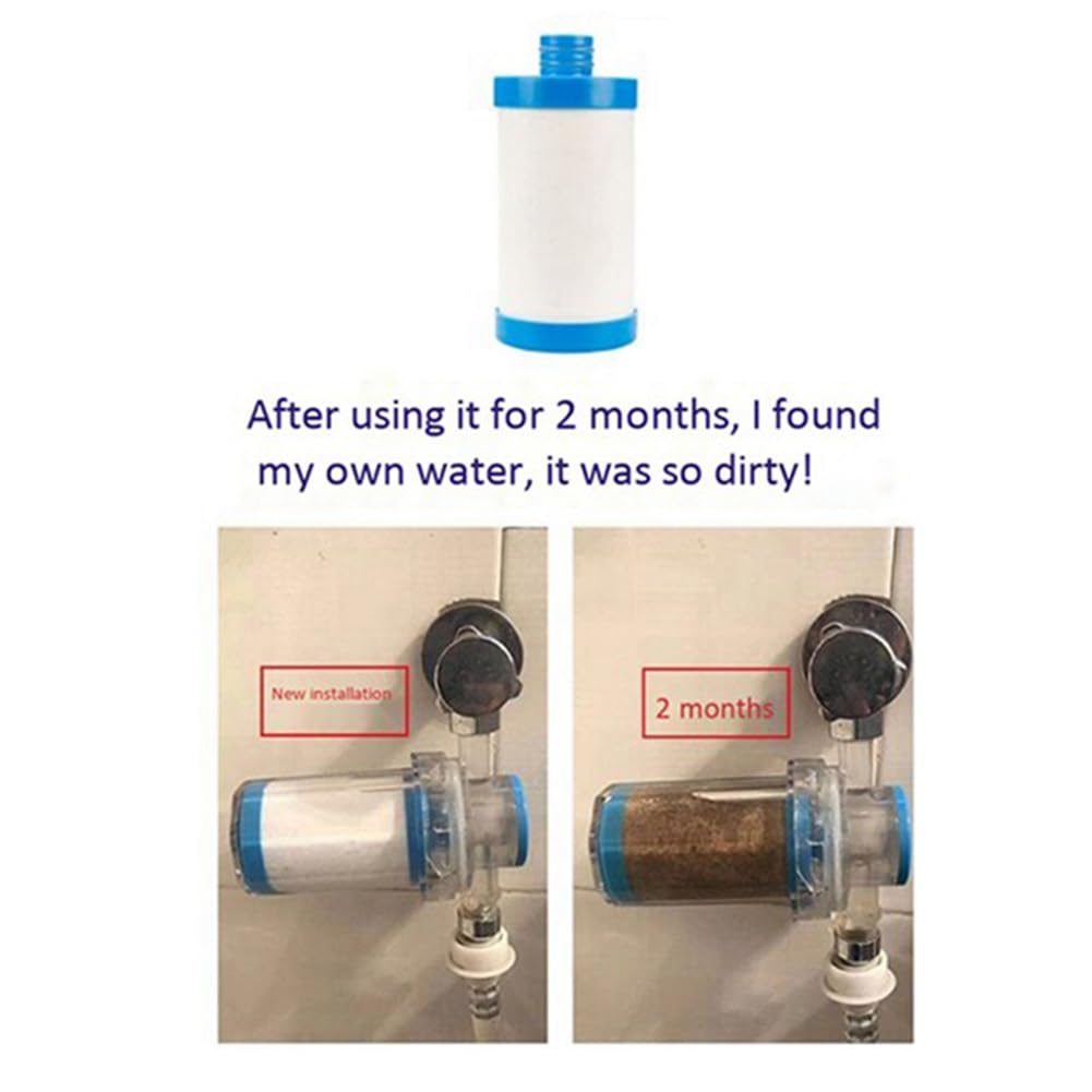 TKOWTB 15Pcs Household to Impurity Rust Sediment Washing Machine Water Heater Shower Water Filter Front Tap Water Filter Blue&White