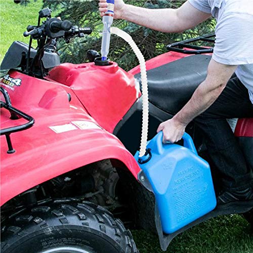BOYISEN Battery Operated Liquid Transfer Pump, Electric Liquid Transfer Pump for Water Fuel Gasoline Diesel Fish Tank Oil (Red+Blue)