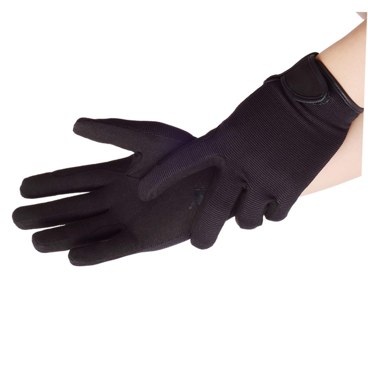 GALPADA Professional Riding Gloves for Equestrian Training Comfortable Breathable Touchscreen Capable Black Size l