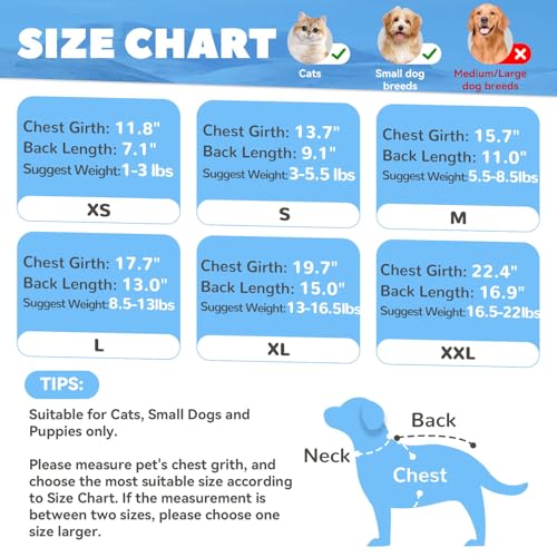 Image of Small Fleece Dog Sweater with Leash Ring Soft Warm Fall Winter Dog Clothes Cute Cat Apparel Puppy Sweaters Classic Pullover Doggy Sweatshirts Chihuahua Costumes Cat Outfits(Blue,M)