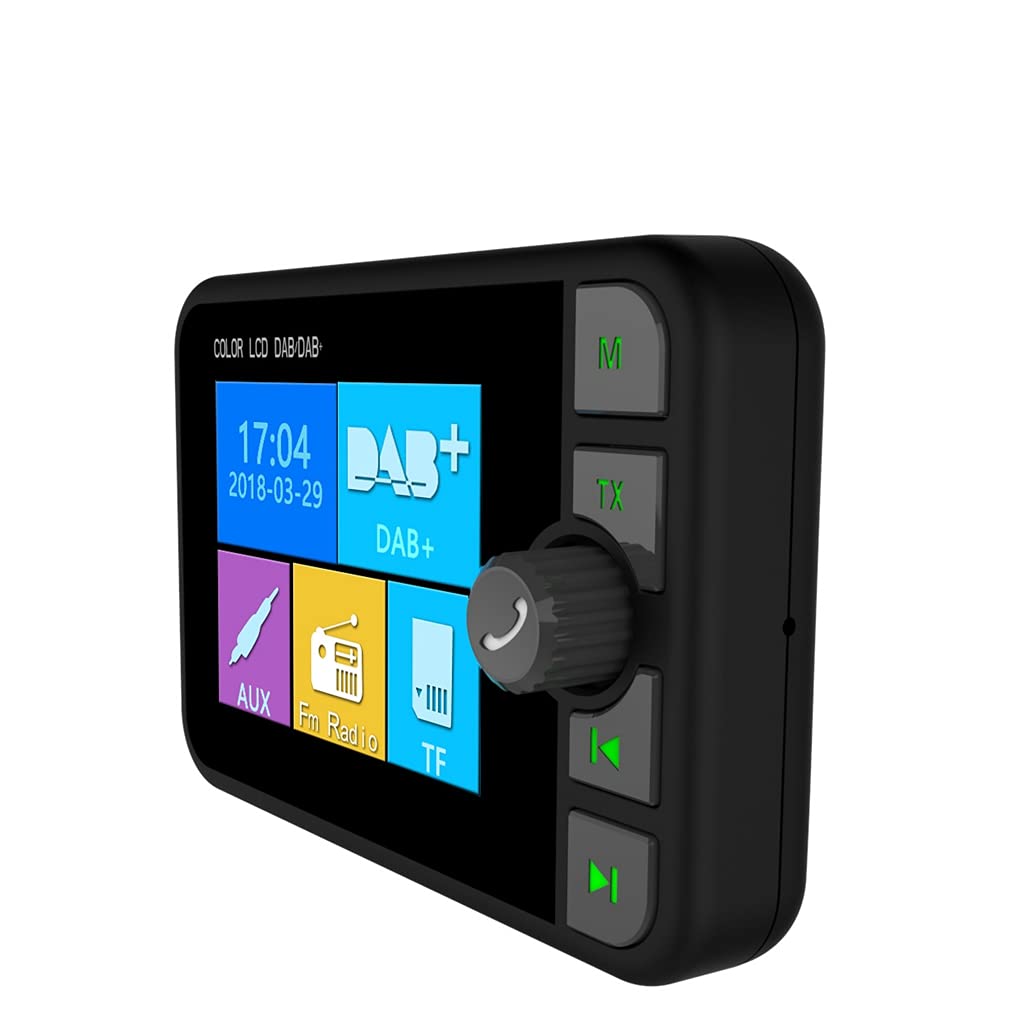 Receptor de radio DAB para coche con reproductor Bluetooth, compatible con transmisor FM