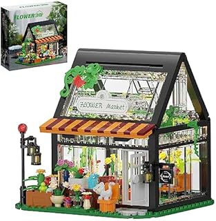Flower House Building Block Toys for Kids and Adults Room Decoration Ideas Surprise Gift, Garden House Building with LED Light, Great Gift for Friends or Girls,Compatible with Lego (498 Pcs)