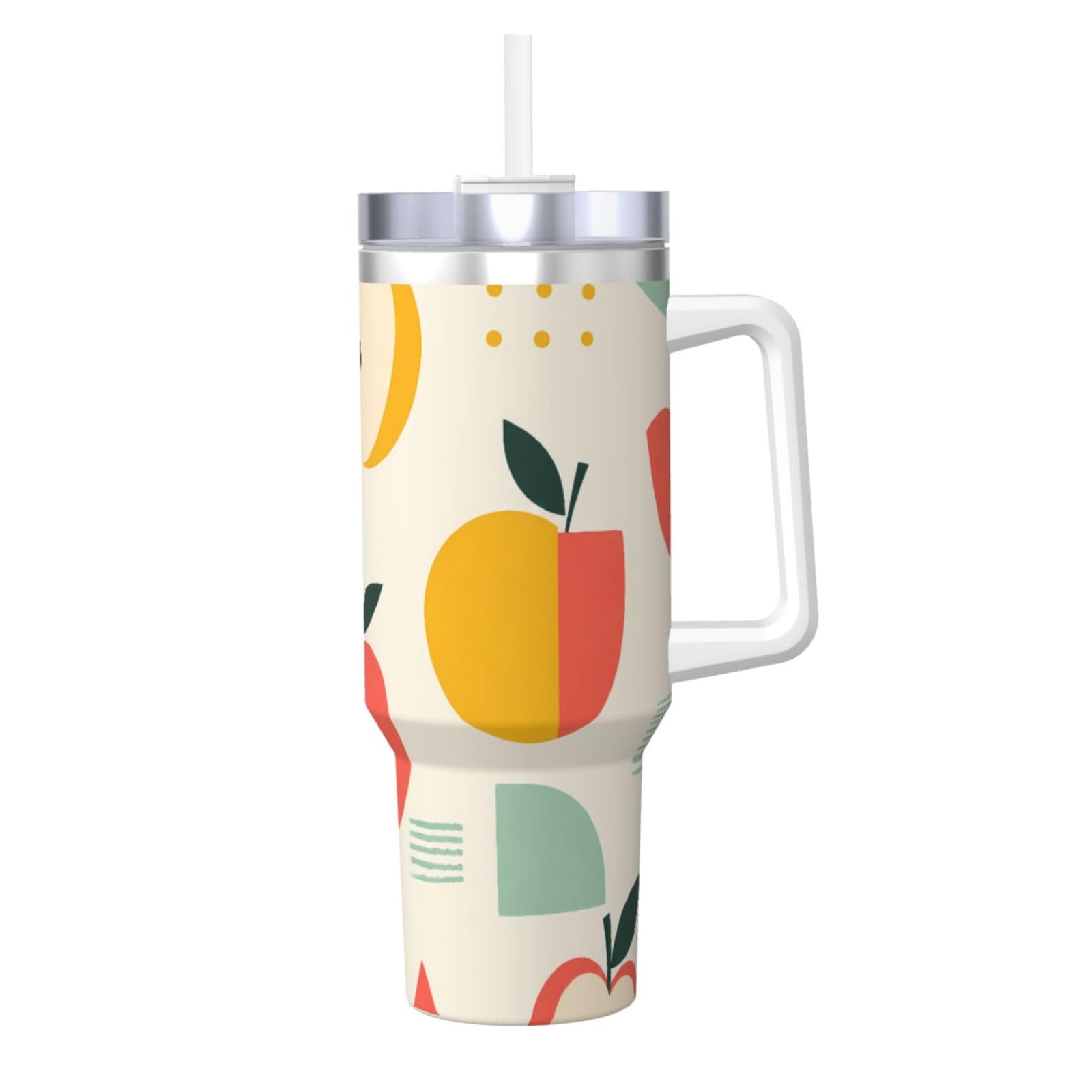 Vaso aislado de frutas de 40oz con asa para mantenerte hidratado en el coche