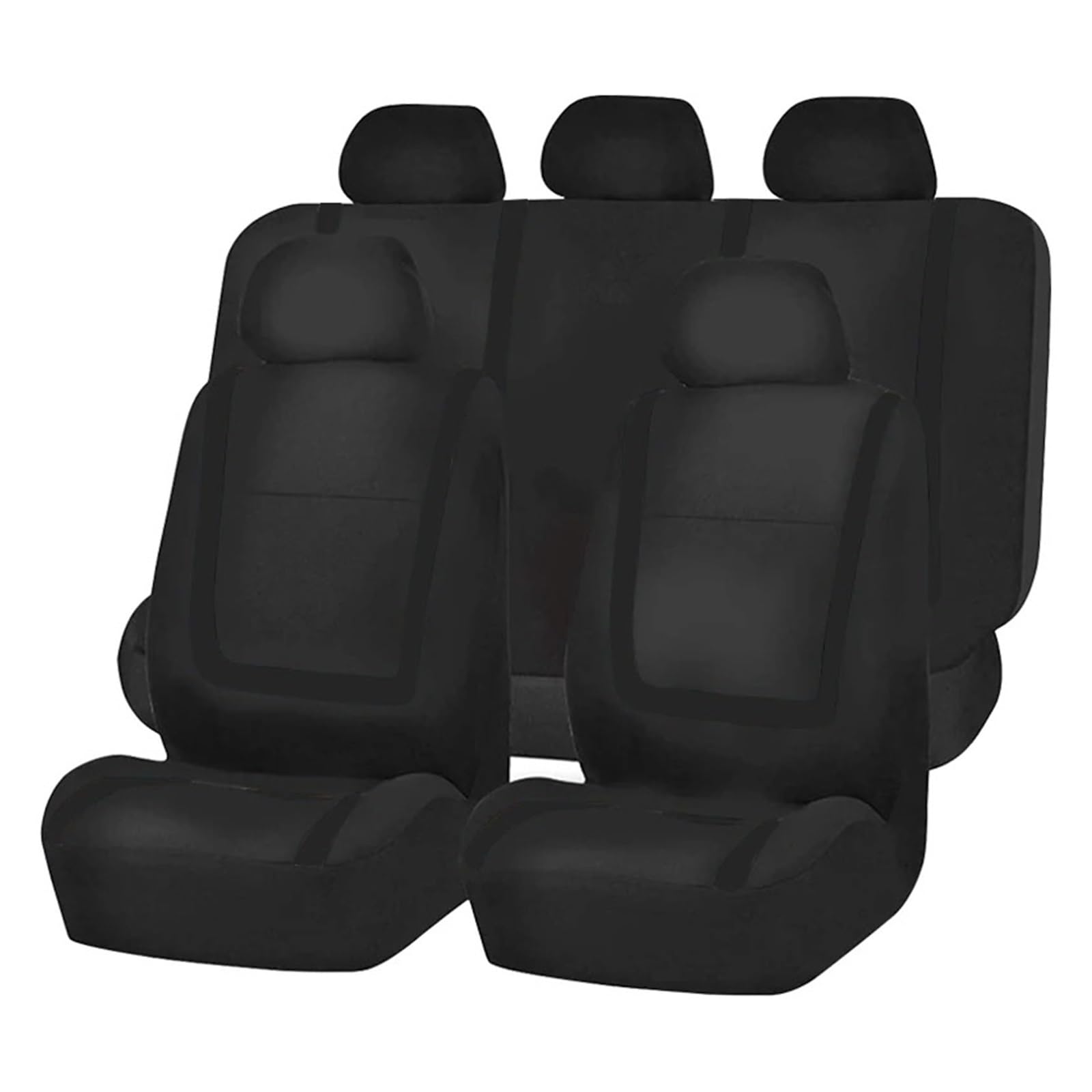 Coprisedili Adatto Per Auto Camion Furgone SUV Coprisedile Tessuto Universale Poliestere Traspirante Lavabile(Black 5 Seat)