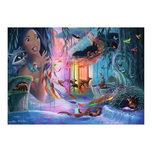 Ravensburger - Puzzle 1000 Piezas Disney Princess Pocahontas, Adultos 70x50 cm