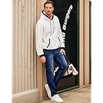 JMIERR Men's Cotton Casual Hoodies Sweatshirts Fashion Long Sleeve Drawstring Fleece Pullover Hoodie with Pockets - Image 3