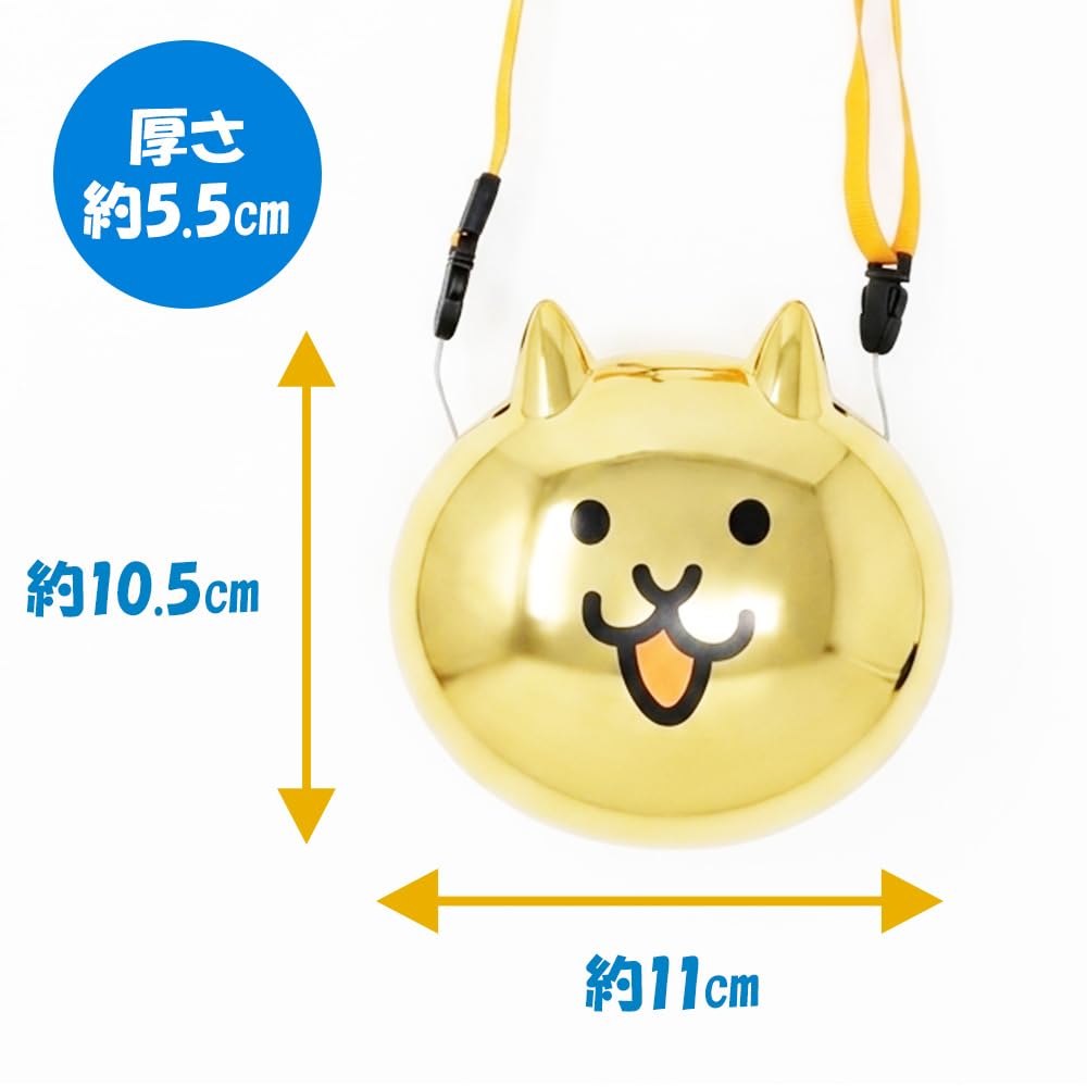 Amazon | にゃんこ大戦争 金ネコ メタリック ウェアラブルファン 風量