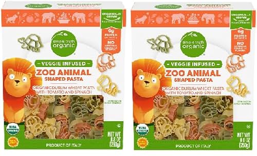 Organic Veggie Infused Zoo Animal Pasta (2 Boxes, 8.8 oz.