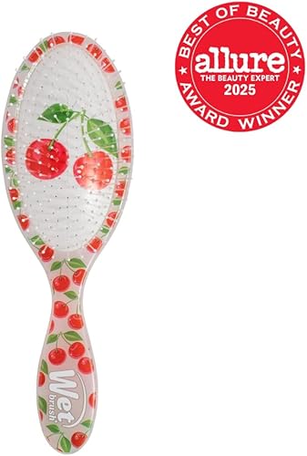 Miniatura 2 de Wet Brush Desenredante original, cereza (Tutti Fruitti), cerdas IntelliFlex ultrasuaves que se deslizan a través de los nudos, cepillo de pelo