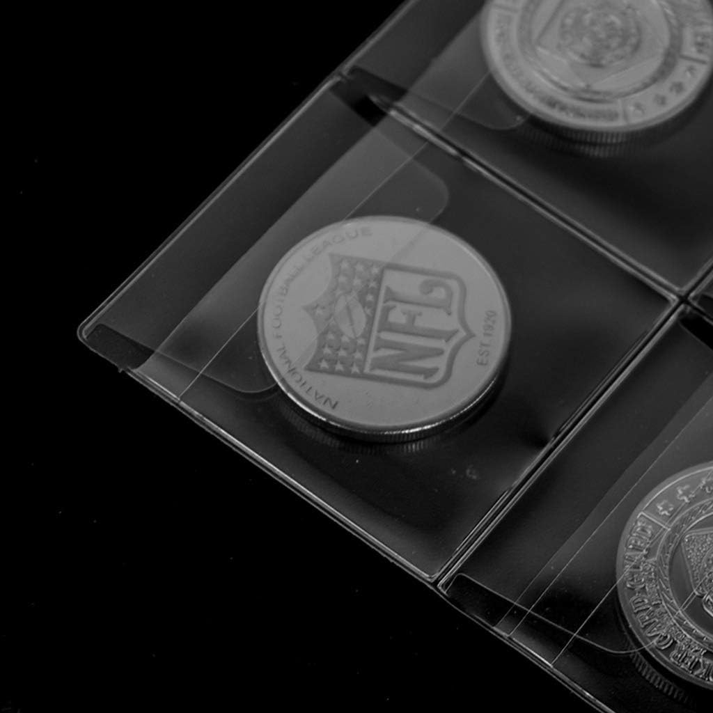 Hojas De Almacenamiento Para Monedas – 12 Bolsillos Estándar De 9 Hoyos, 10 Páginas, Protector De Colección