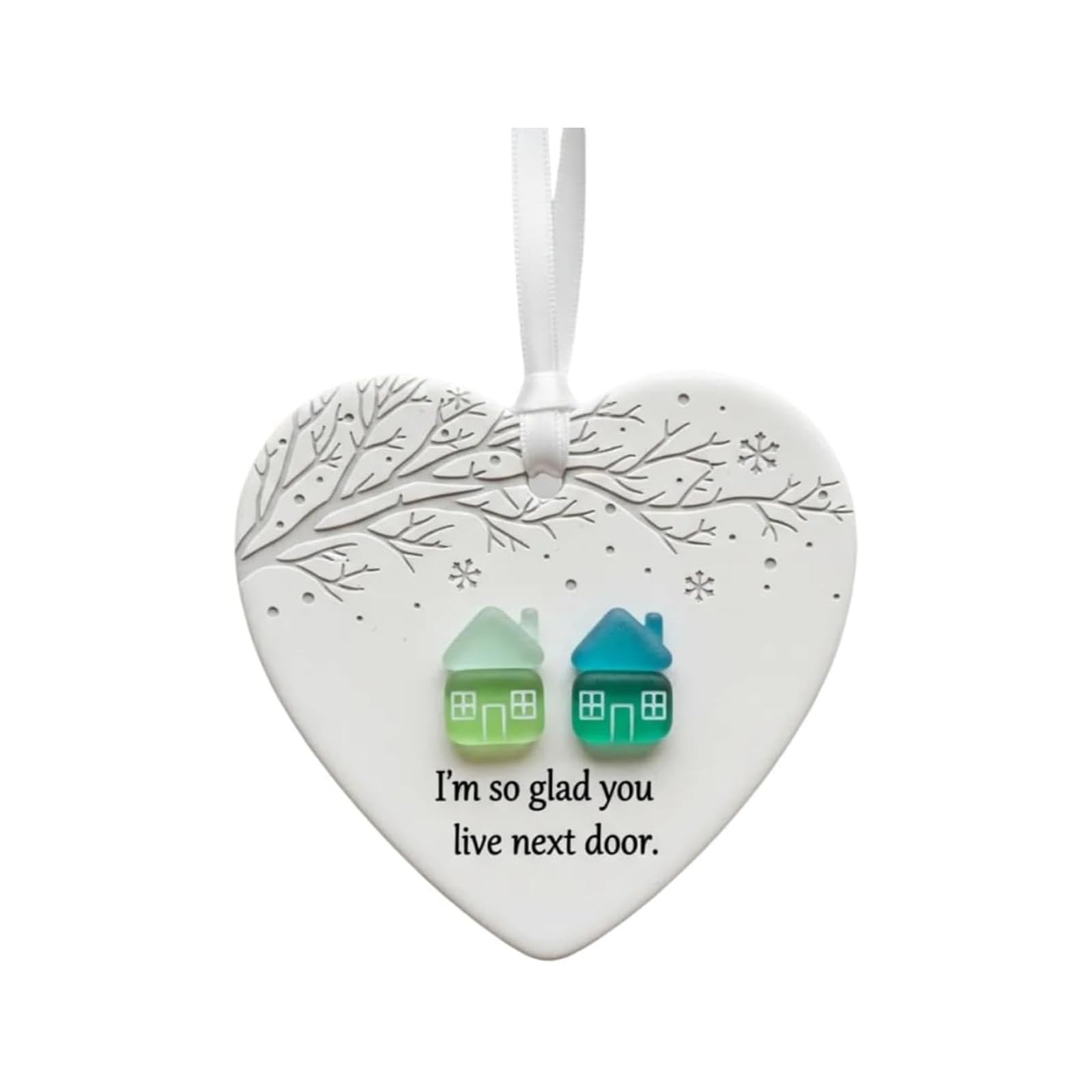 Xjdzineq Functional Acrylic Heart Shape Wall Hanging for Christmas Decorations Housewarming Parties Special Event Neighbor Gift Ornament