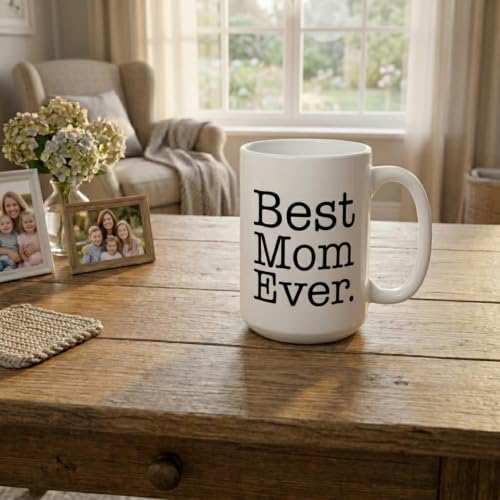 Taza Best Mom Ever de Cerámica 15oz Blanca miniatura 4