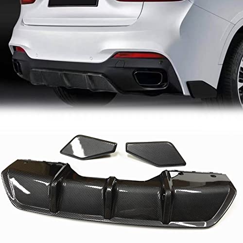 Lèvre de diffuseur carbone BMW X6 F16 avec spoilers latéraux