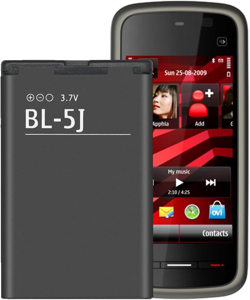 [1500mAh] BL-5J Replacement Battery(2025 New Upgrade) Compatible with Nokia N900 5230 Lumia 520 521 525 Battery