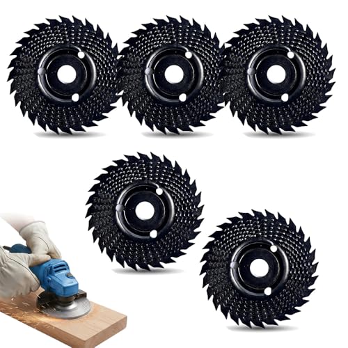 Image of 3PCS Wood Carving Disc Set, 2026 New Carbon Steel Grinding Wheel for Angle Grinder 4 inch & 4.5 inch, Wood Sanding Disc Attachment for Shaping, Cutting, Polishing, Surface Finishing (5 Pcs)