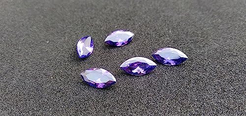 Améthyste oxyde de zirconium transparente taille marquise pour sertissage de bijoux - 3