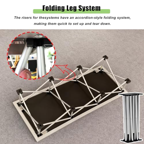 Plataforma plegable portátil, sistema modular conectable para auditorios y eventos de conciertos